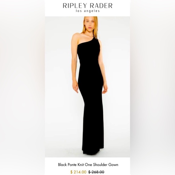 Ripley Rader One-Shoulder Black Dress (retired design) - Picture 4 of 4